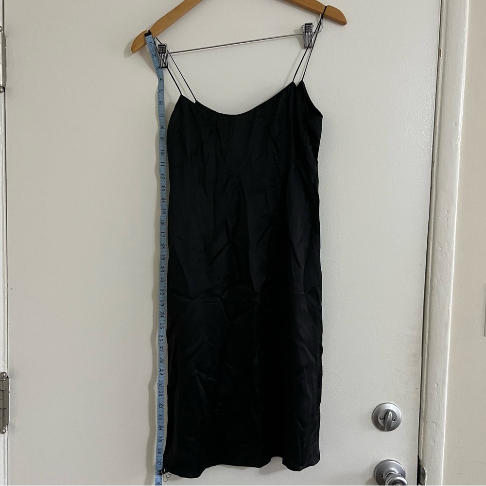 Perfect little black 90s silk slip dress